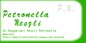 petronella meszli business card